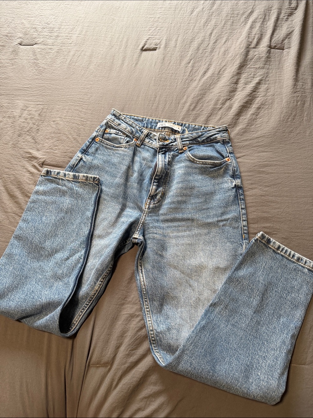 Zara Light Blue Relaxed Fit Men's Jeans